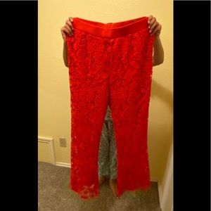 Flare lace pants